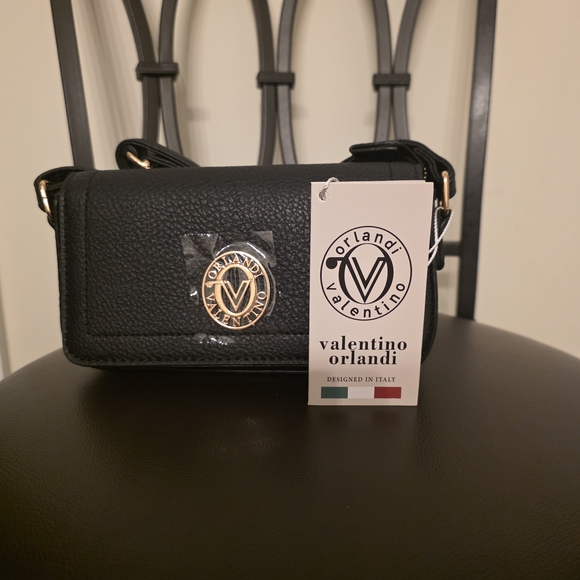 NWT Valentino Orlandi Black Crossbody Bag - Picture 2 of 8